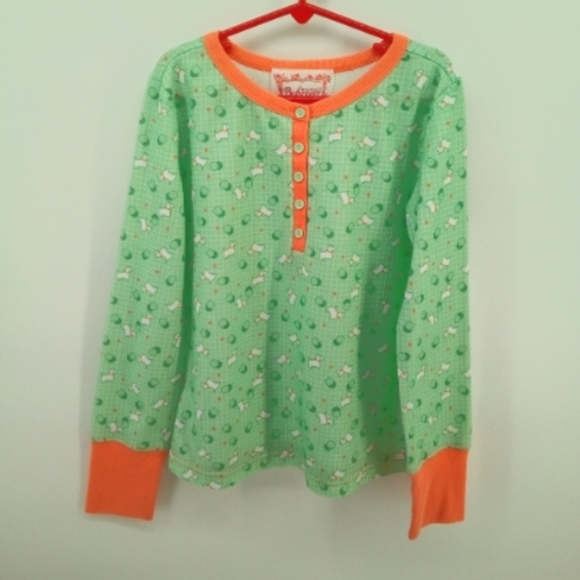 American Girl Beforever Kit's Scottie Dog Green Orange Pajamas Set Girl's M - Picture 10 of 13